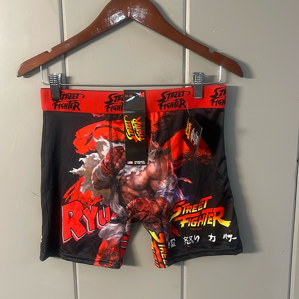NWTS ODD Stand Out Be ODD Men's Boxer Briefs Street Fighter Red Black